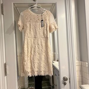 Romeo & Juliet Couture Cream Lace Dress